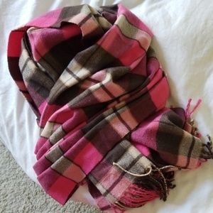 Pink Plaid Scarf